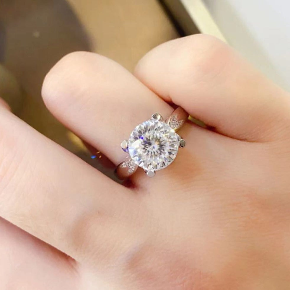 2 Carat Celestial Moissanite Swirl Engagement Ring