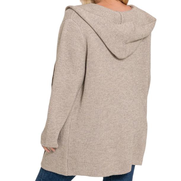 Hooded Open Front Cardigan