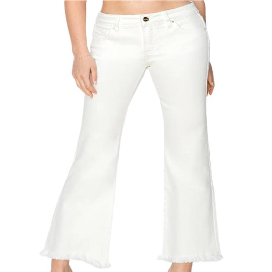 Tummy Control Crop Flare Hem Jeans