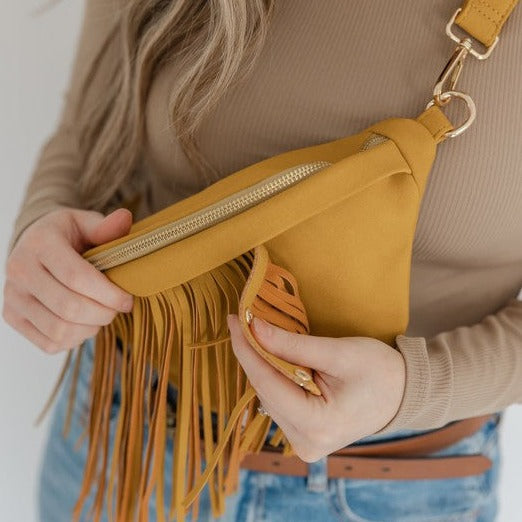 Removable Fringe Sling Bag