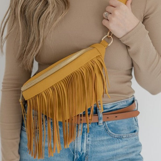 Removable Fringe Sling Bag