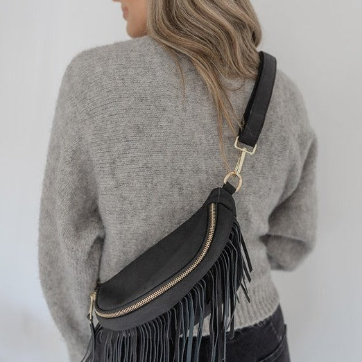 Removable Fringe Sling Bag