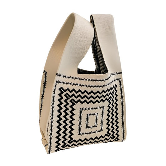 Square Patterned Tote Bag