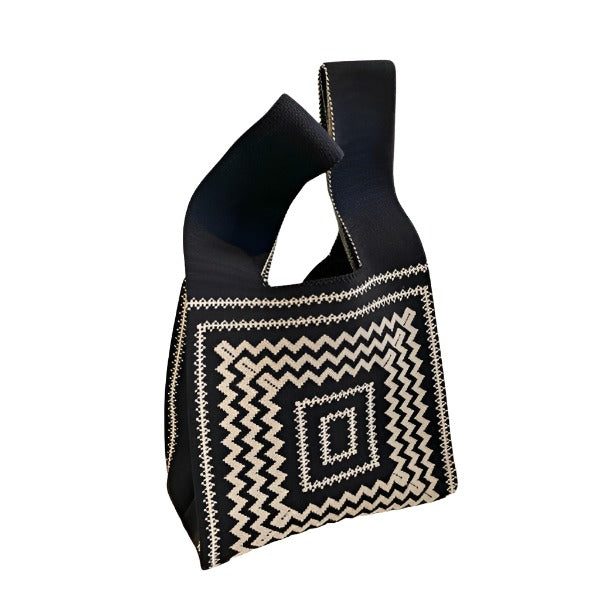 Square Patterned Tote Bag