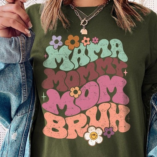 Mama Mommy Mom Bruh Mothers Day Graphic Tee