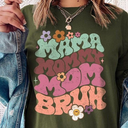 Mama Mommy Mom Bruh Mothers Day Graphic Tee