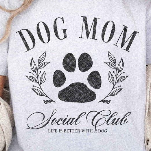 Dog Mom Social Club Oversized Graphic Top