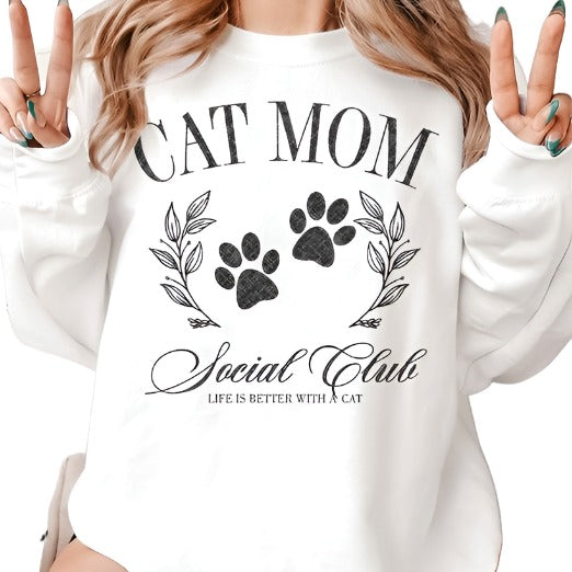 Cat Mom Social Club Graphic Sweatshirt