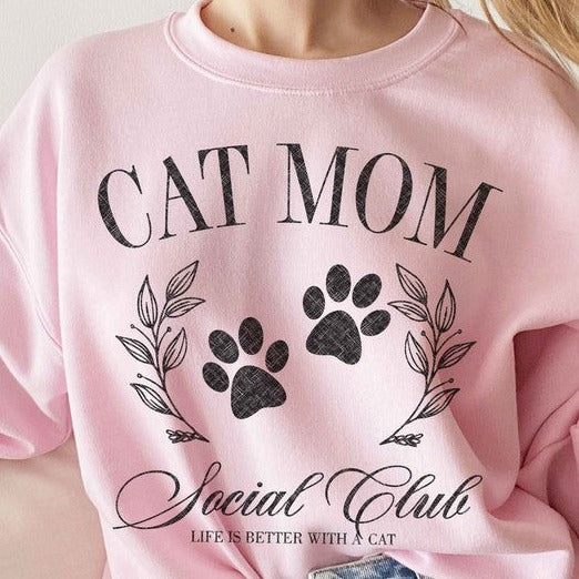 Cat Mom Social Club Graphic Sweatshirt