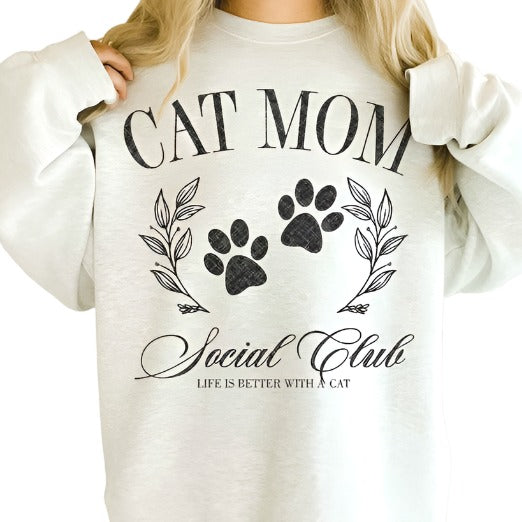 Cat Mom Social Club Oversized Sweatshirt