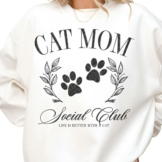 Cat Mom Social Club Oversized Sweatshirt