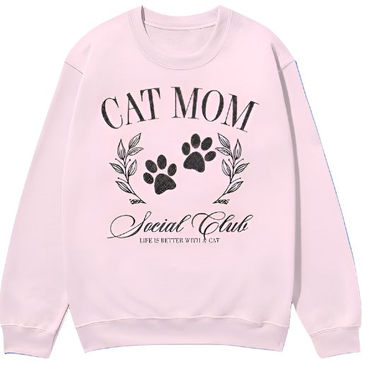 Cat Mom Social Club Oversized Sweatshirt