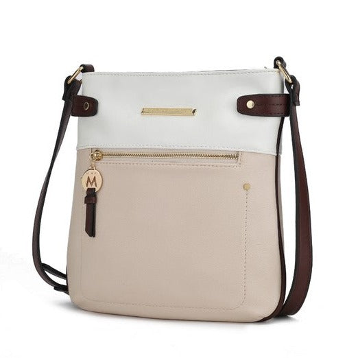 Vegan Leather Two Toned Crossbody Bag