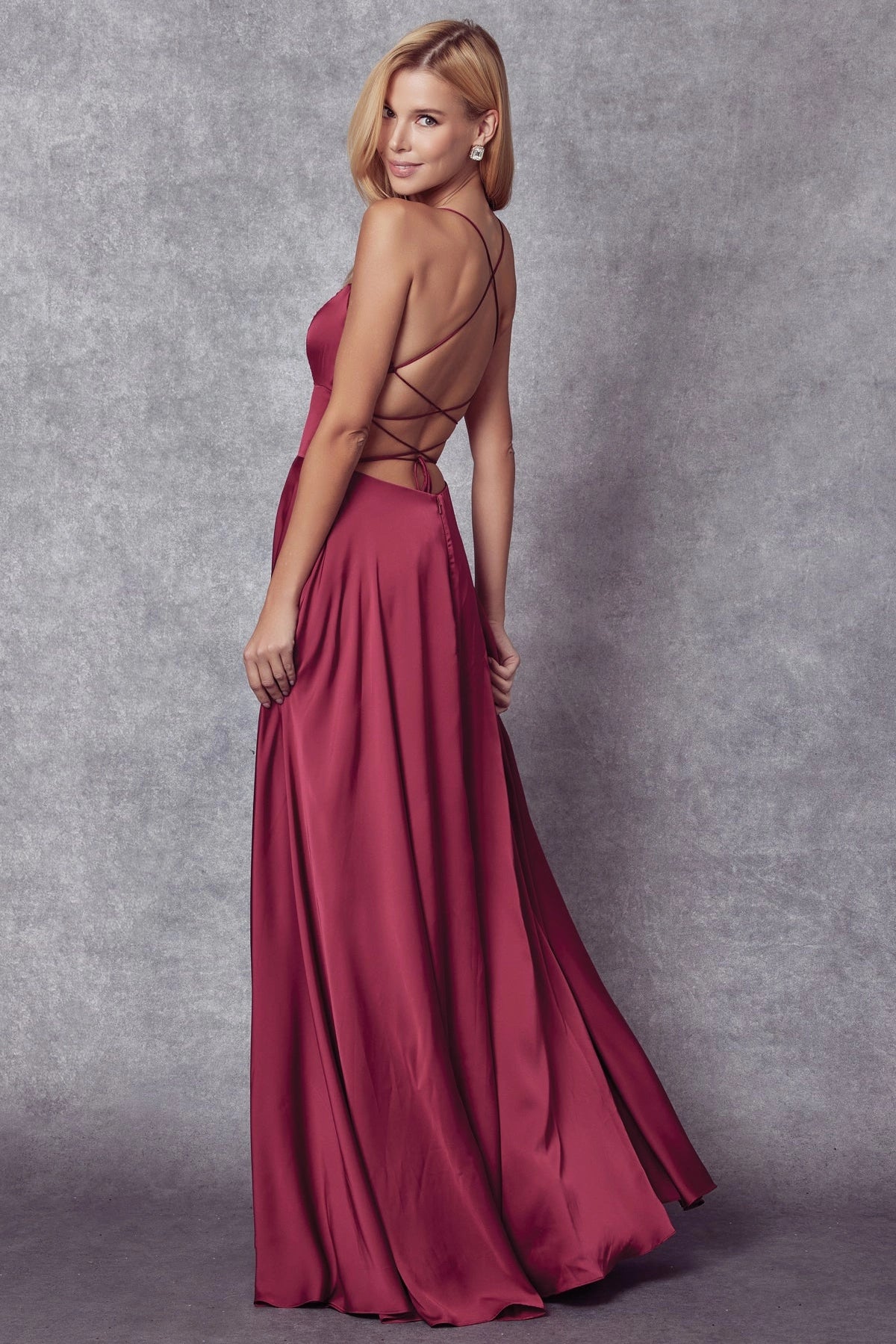 Simple Long Satin Dress