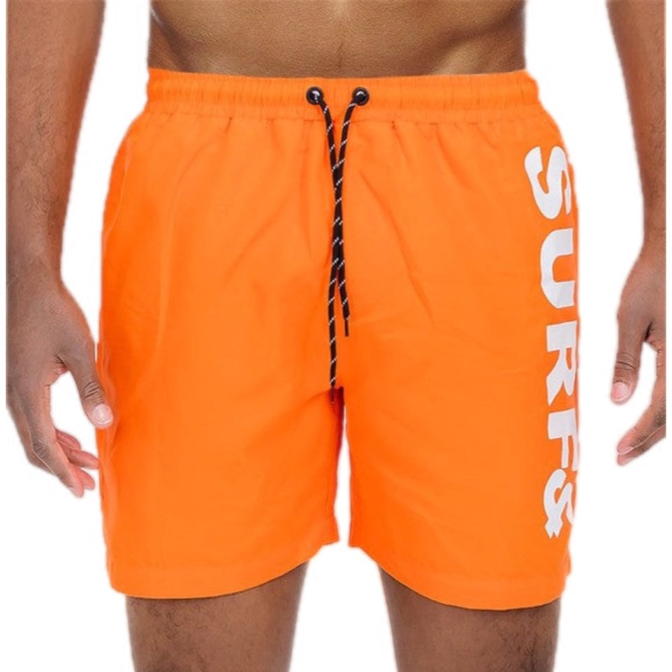 Solid Lined Beach Swim Shorts