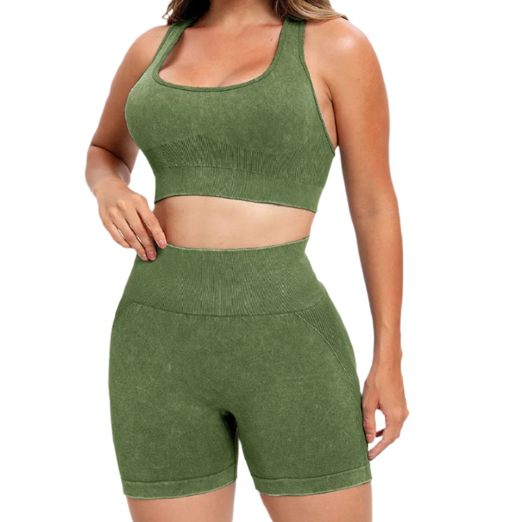 Scoop Neck Wide Strap Top & Shorts Active Set