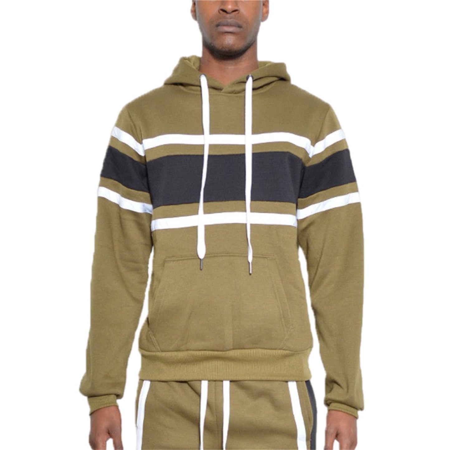 Tri-Stripe Accent Pullover Hoodie