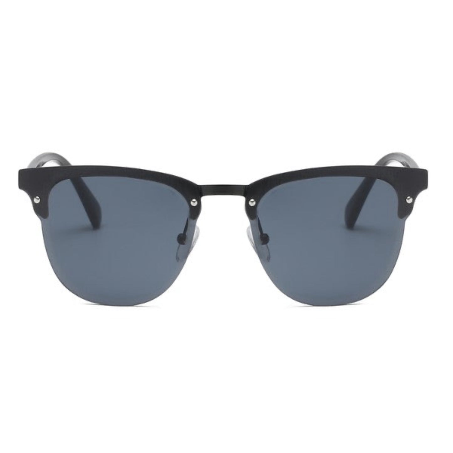 Classic Half Frame Round Sunglasses