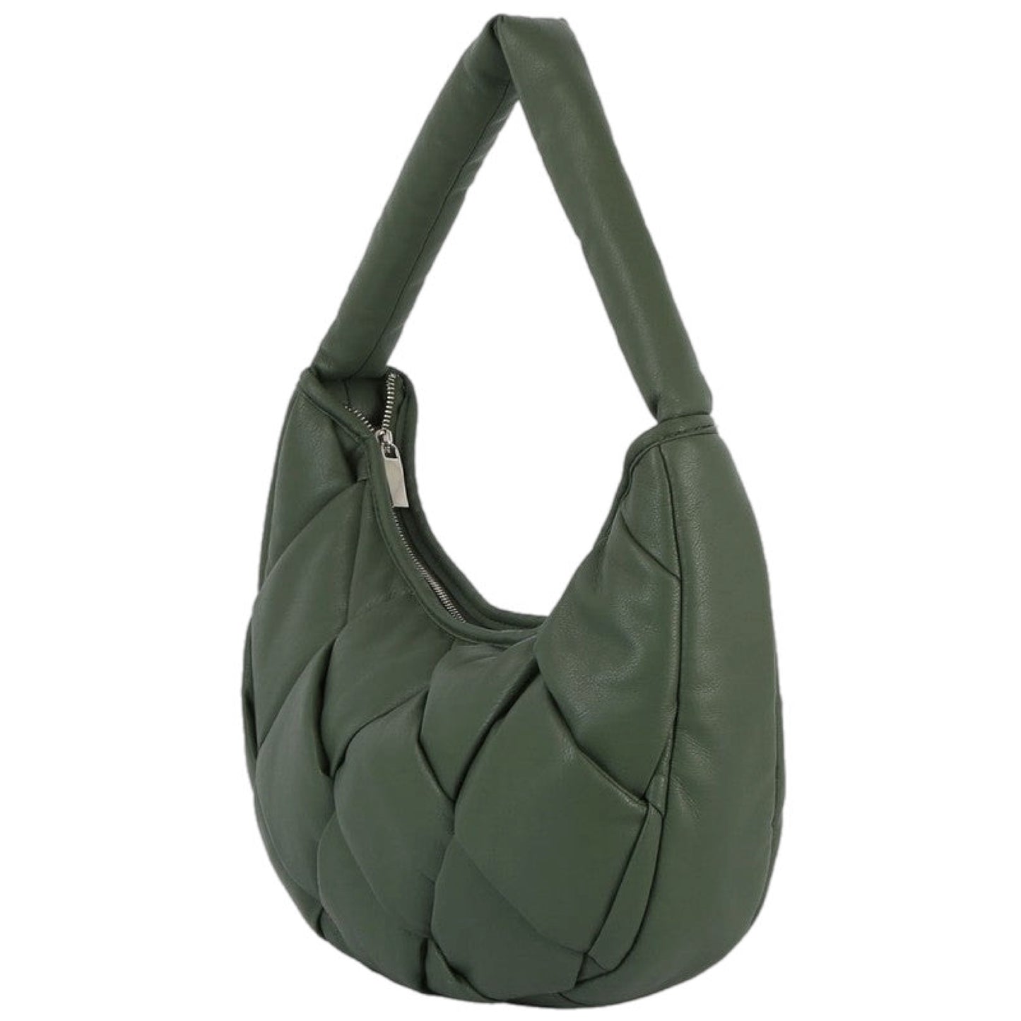 Puffy Woven Hobo Shoulder Bag