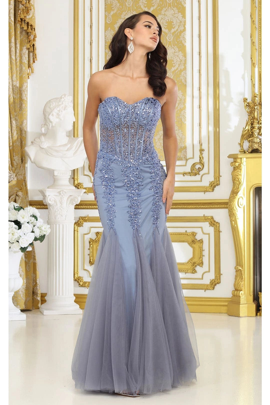 Corset Mermaid Strapless Special Occasion Gown