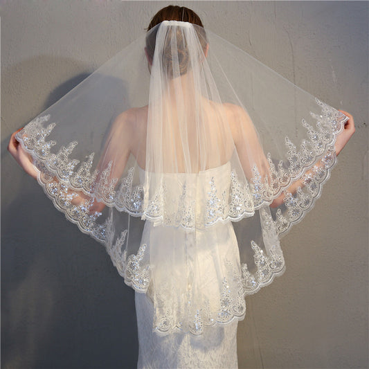 Lace Embroidered Wedding Veil