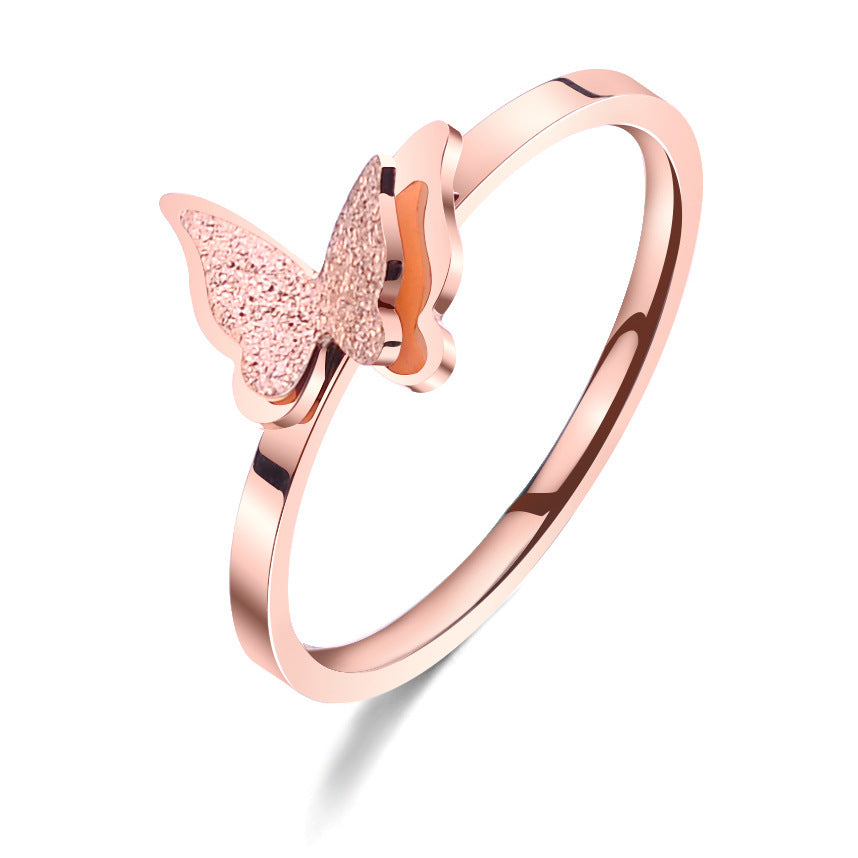 Gold, Silver or Rose Gold Butterfly Ring