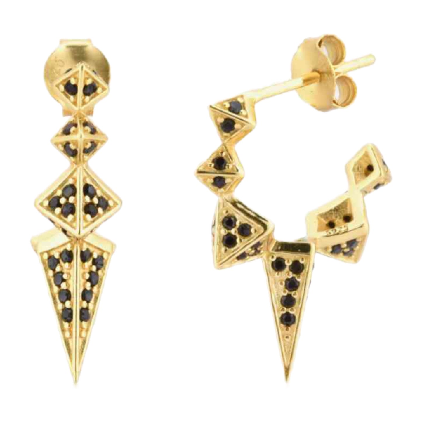 Spike Hoop Stud Earrings