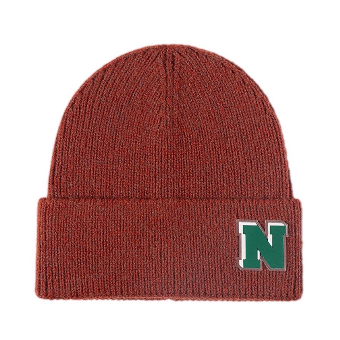 N Patch Cuffed Knit Beanie