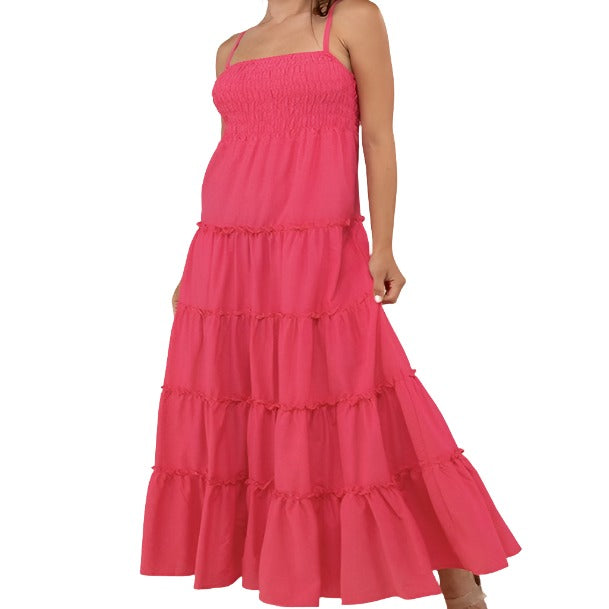 Woven Tiered Maxi Dress