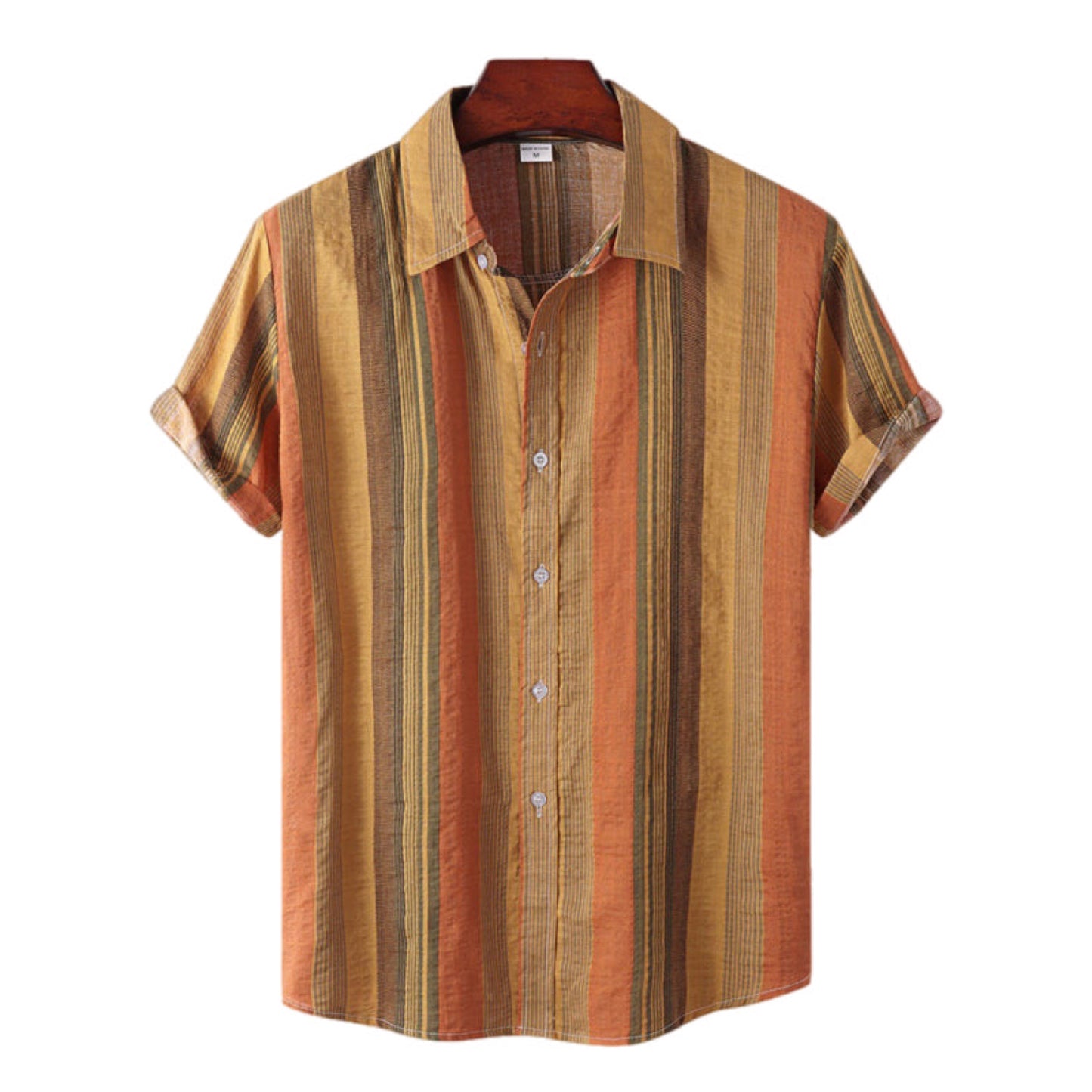 Retro Short Sleeve Button Up Shirt