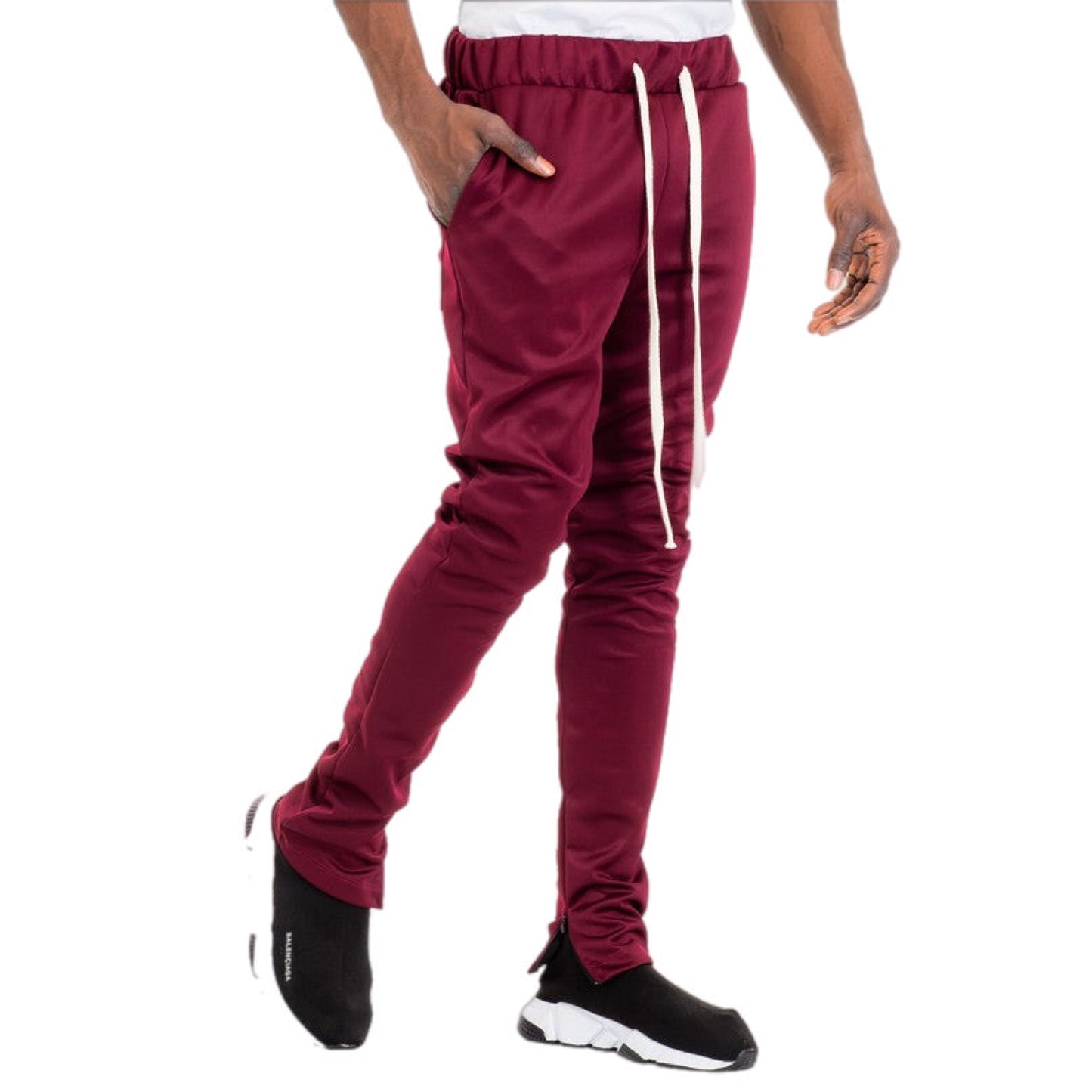 Zipper Ankle Basic Track Pants