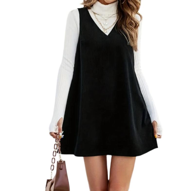 V-Neck Sleeveless Mini Dress