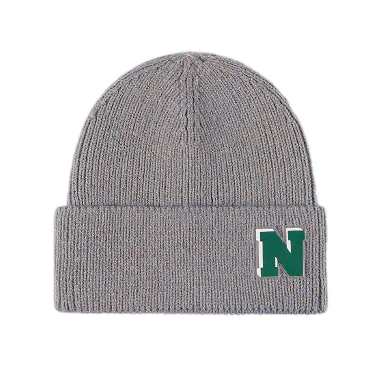 N Patch Cuffed Knit Beanie