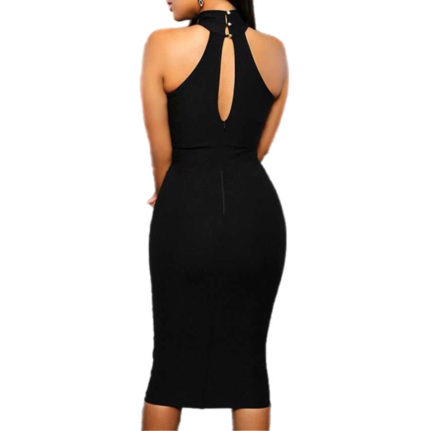 Cutout Grecian Neck Dress