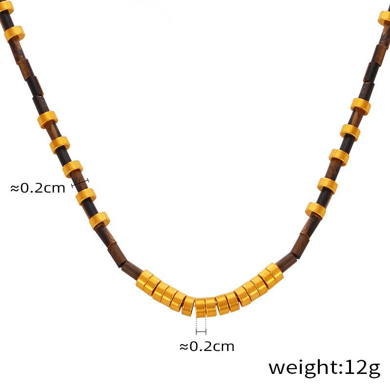 Gold Gemstone Beaded Charm Necklaces