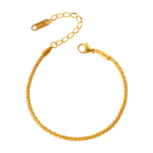 Gold Steel Chain Anklet