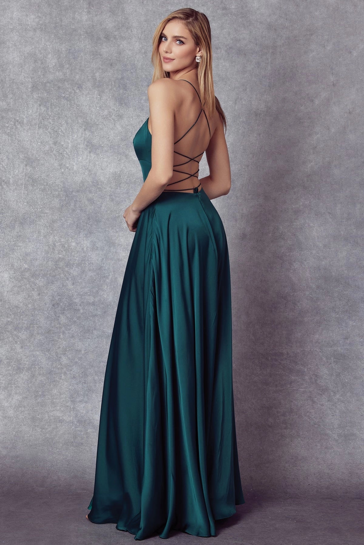 Simple Long Satin Dress