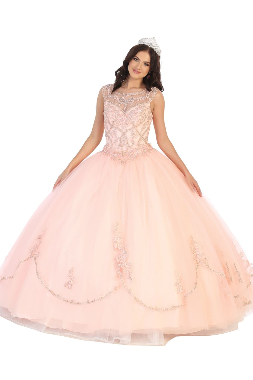 Sleeveless Quince Corset Ball Gown