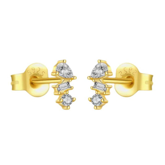 925 Sterling Silver CZ Stud Earrings