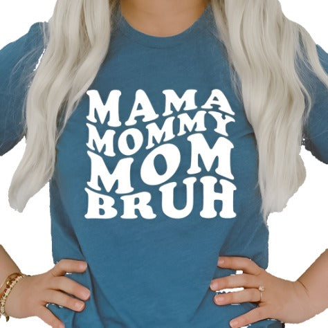 Plus Mama Mommy Mom Bruh Graphic Tee - Plus