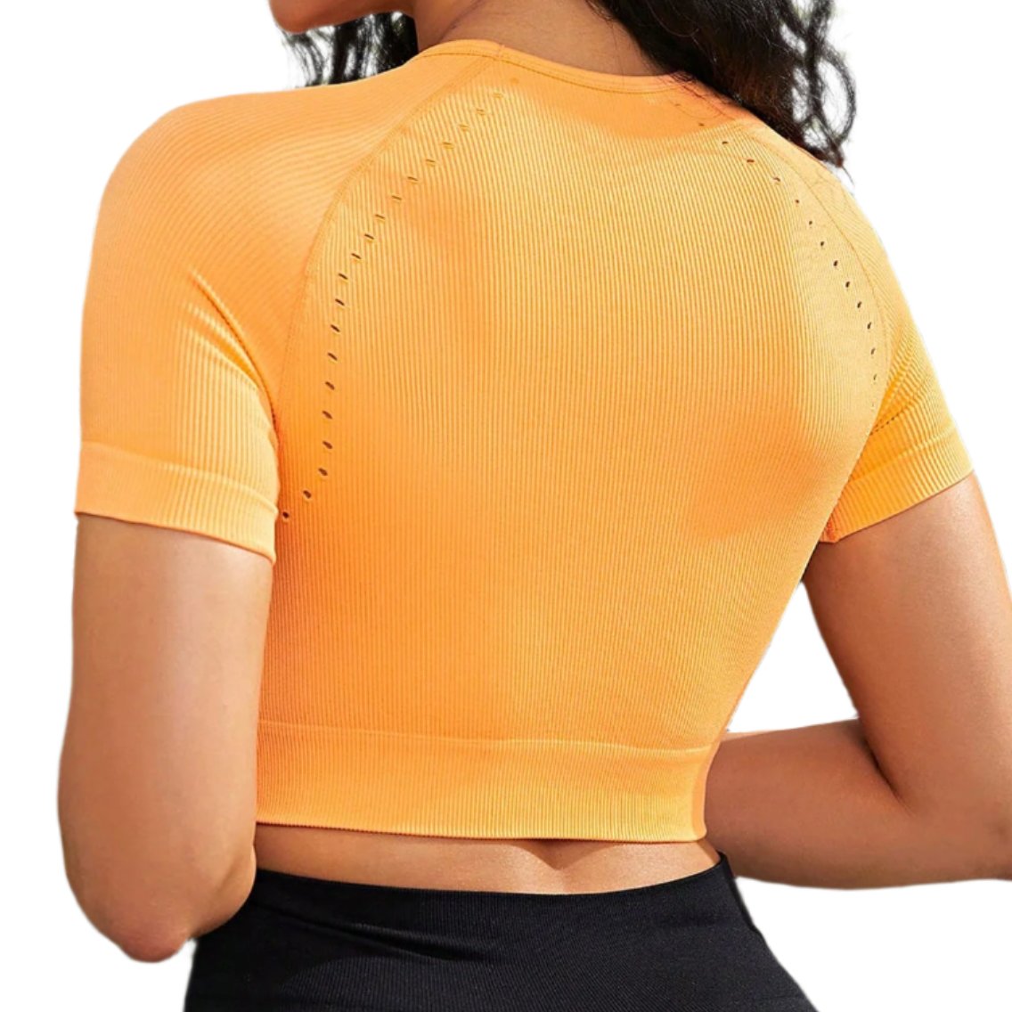 Cropped Round Neck Active Top