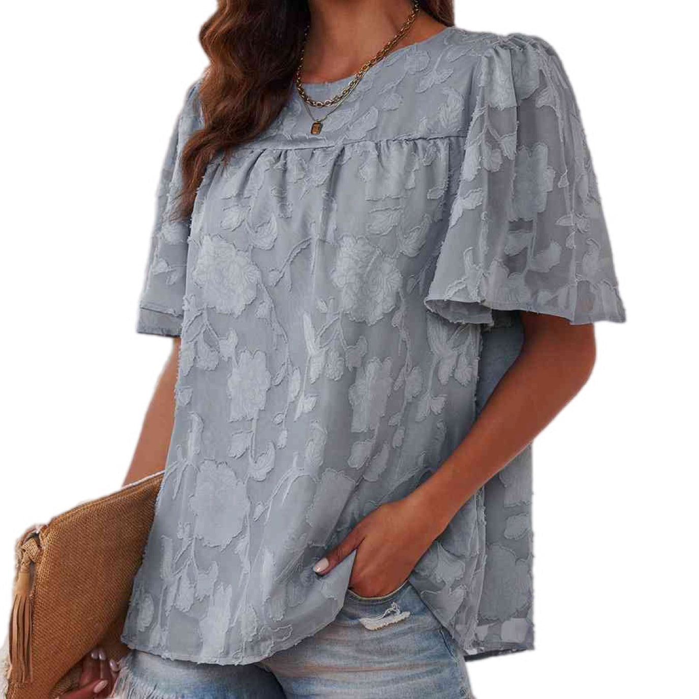 Ruched Puff Sleeve Blouse