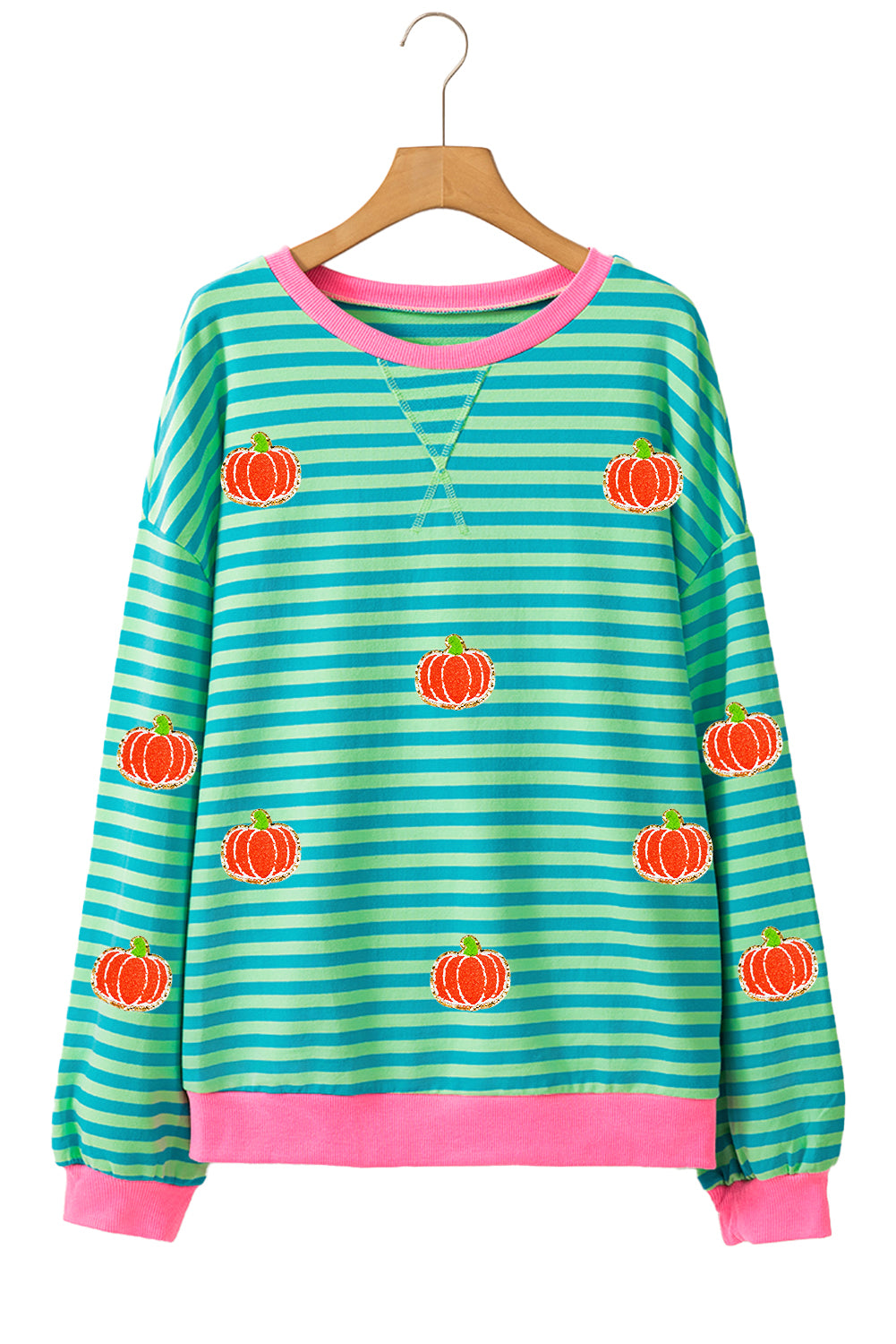 Pumpkin Striped Sweatshirt