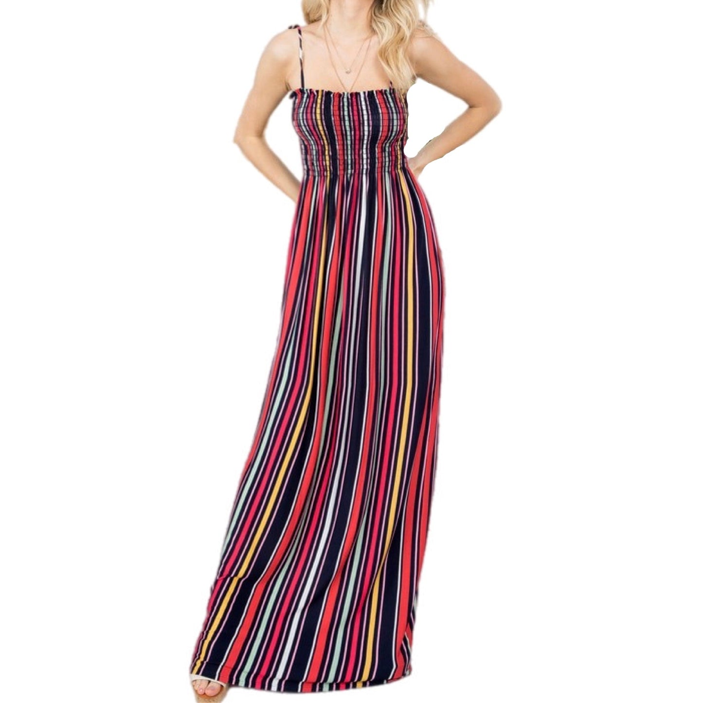 Plus Striped Maxi Dress