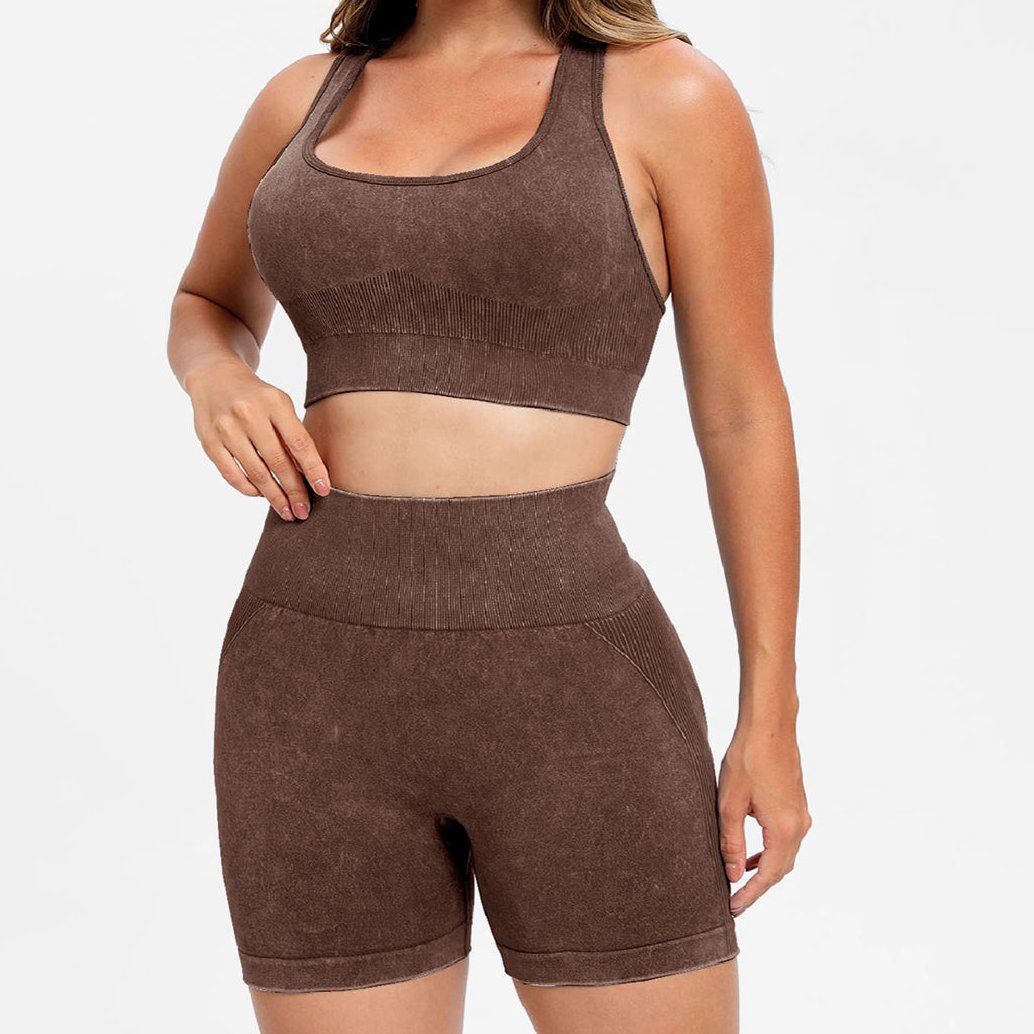 Scoop Neck Wide Strap Top & Shorts Active Set