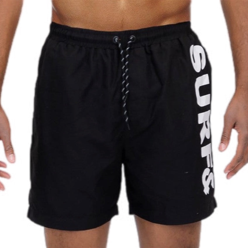 Solid Lined Beach Swim Shorts