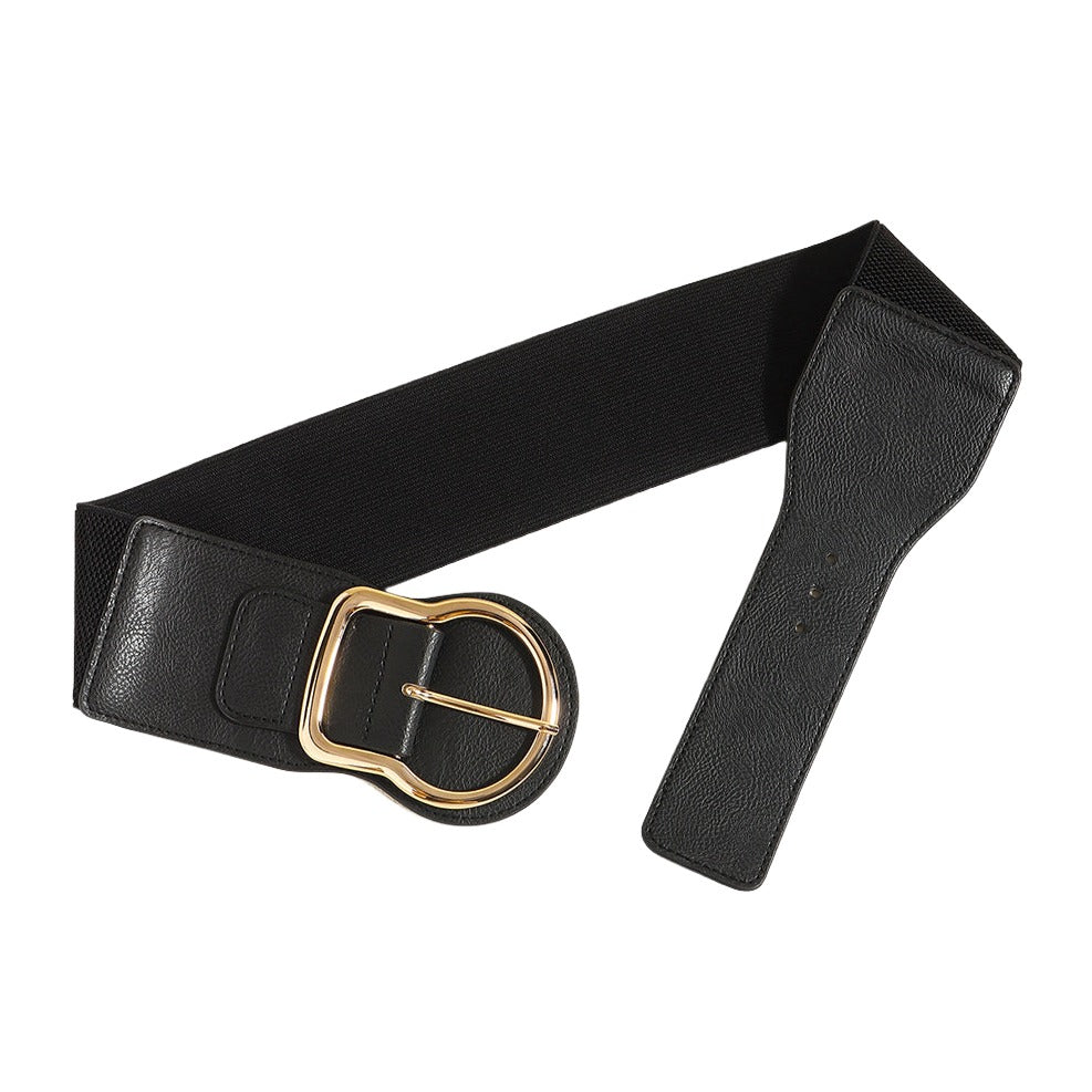 Metal Accented Vegan Leather Belt