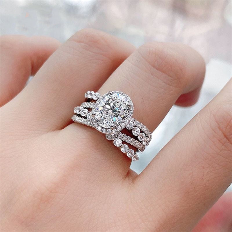 3 Carat Moissanite 925 Sterling Silver Ring