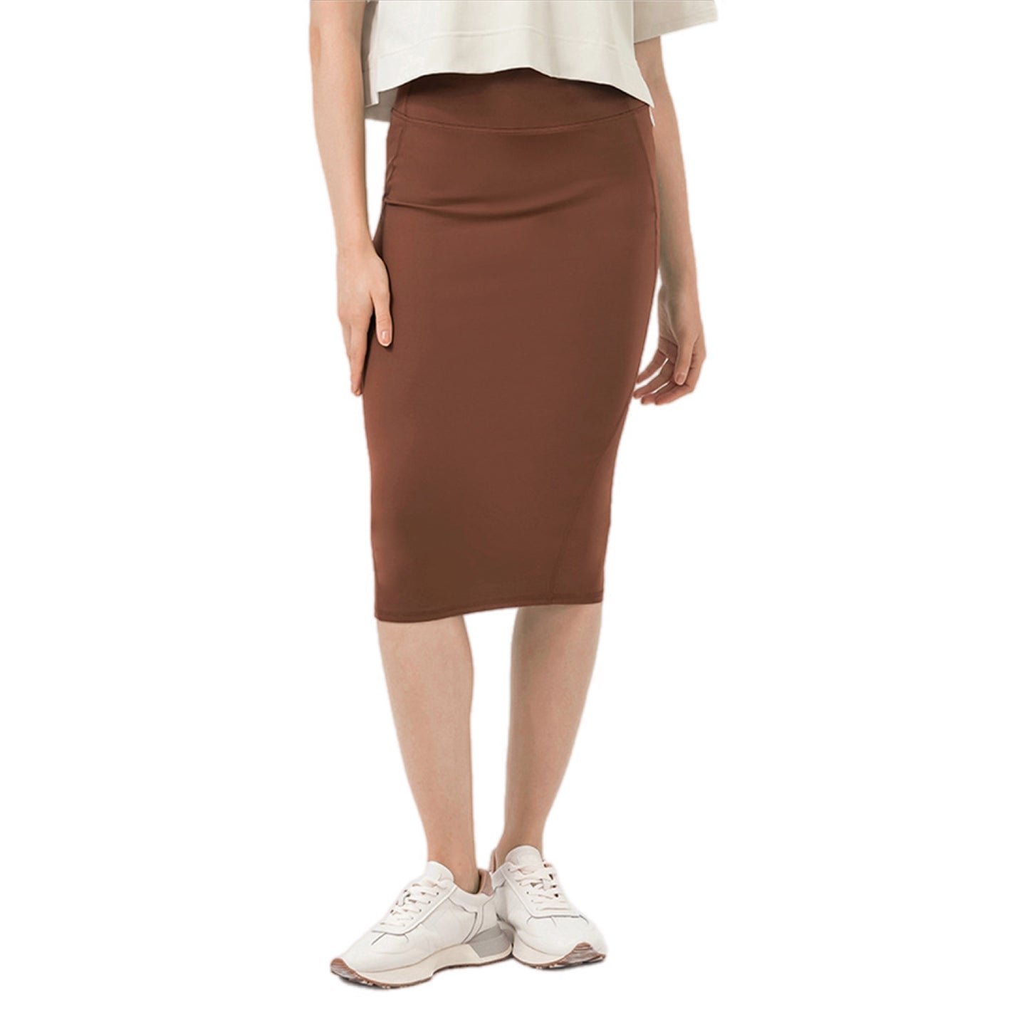 Athletic Elegance Midi Skirt