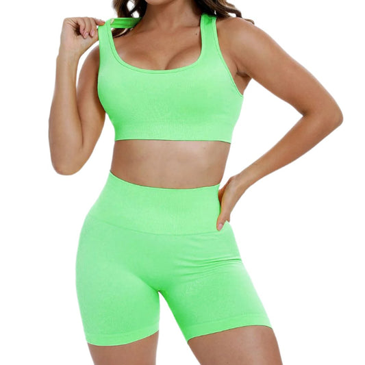 Scoop Neck Wide Strap Top & Shorts Active Set